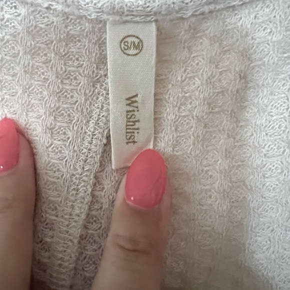 Cream Button-Up Waffle Shirt - Picture 3 of 3